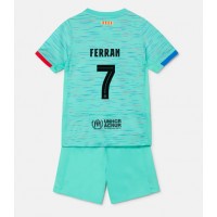 Camiseta Barcelona Ferran Torres #7 Tercera Equipación Replica 2023-24 para niños mangas cortas (+ Pantalones cortos)
